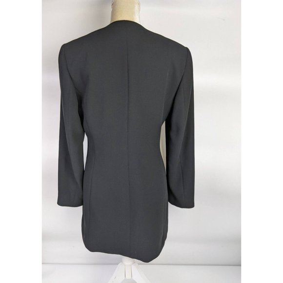 Brooks Brothers Classic Long Blazer Size 8 Black Suit Jacket Vintage Career - Picture 3 of 10